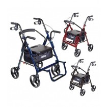 Drive Medical Duet Transport Wheelchair Walker Rollator