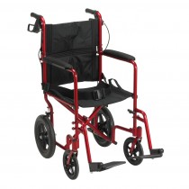 Drive Medical Lightweight Expedition Aluminum Transport Chair - Blue