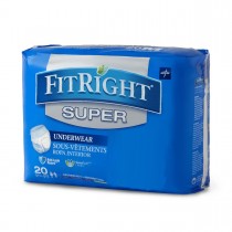 Medline FitRight Super Protective Underwear - 20 Pack