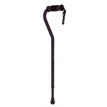 Viverity Offset Aluminum Adjustable Cane, Black