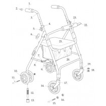 Drive Medical Replacement Parts For Winnie, Mimi Lite Aluminum Rollator With 6" Casters