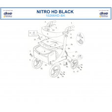 Drive Medical Nitro HD Replacement Cross Frame (#33 Diagram)