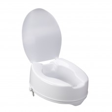 Drive Medical Raised Toilet Seat with Lock and Lid, Standard Seat