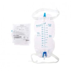 Easy Tap Vinyl Urinary Leg Bag Anti-Reflux Valve Sterile Fluid Path - 950 mL