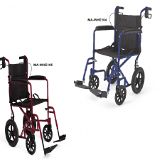 Medline Aluminum Transport Chair with 12" Wheels