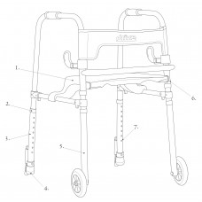 Drive Medical Replacement Parts For Clever Lite LS Adult Rollator 