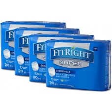 Medline FitRight Super Protective Underwear - 80 Pack