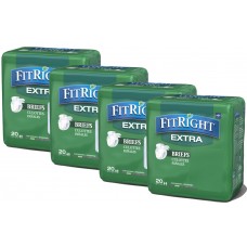 Medline FitRight Extra Briefs - 80 Pack