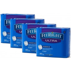 Medline FitRight Ultra Protective Underwear - 80 Pack