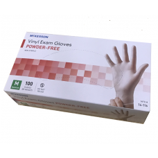 Box of 100 Vinyl Powder Free Exam Gloves - Medium