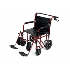 Medline Freedom Plus Lightweight Bariatric Transport Chair - Red