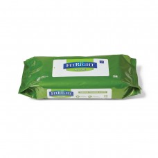 Medline FitRight Aloe Personal Cleansing Wipes, 8 x 12 Inch, Scented, Case of 12 Soft Packs of 68 (816 Wipes)