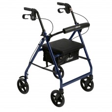 Drive Medical R728 Aluminum Rollator with Fold Up and Removable Back Support and Padded Seat