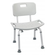 Drive Medical Bathroom Safety Shower Tub Bench Chair with Back, Gray